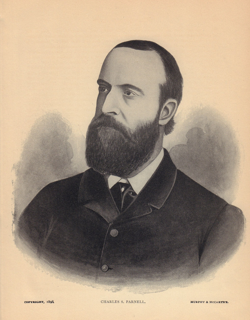 Charles Stewart Parnell. Irish Republican Nationalist. Ireland 1905 old print
